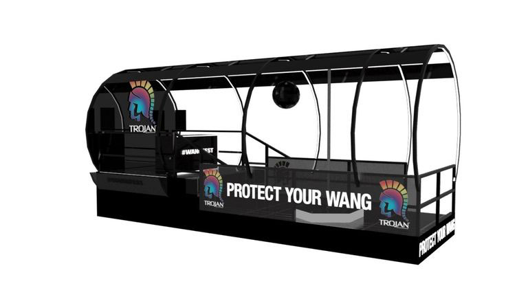 Alexander Wang x Trojan's 'Protect Your Wang' Pride float 